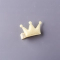 Graziosa clip per capelli a corona glitterata gialla per bambine con base in tessuto - Giallo