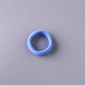 Sky blue high-elasticity 4cm hair tie with soft knit texture for kids girls hair styling - Blue