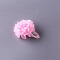Barrette à fleurs rose faite à la main pour filles avec pince BB en ruban assorti - Pince BB Rose
