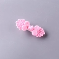 Molletta rosa con nodo cinese fatta a mano in corda di seta e perline per capelli bimba - Rosa