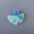 Niedliche blaue Hasenohr-Haarspange mit Samtschleife und Sternen-Tüllrock für Mädchen - Hasen Stil / Hase Blau