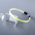 Serre-tête en tissu côtelé jaune clair avec dents antidérapantes pour le quotidien - Jaune