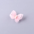 Barrette à cheveux papillon en résille rose avec trois perles pour petites filles - Rose