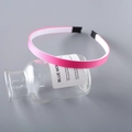 Cerchietto rosa rivestito in nastro grosgrain con denti interni antiscivolo - Rosso rosa