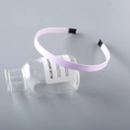 Cerchietto in tessuto a coste viola chiaro con punte antiscivolo su flacone di vetro - Viola Chiaro