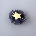 Barrette à cheveux en tulle bleu marine avec étoiles dorées pour filles style princesse - Pince à cheveux