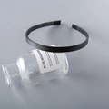 Cerchietto classico nero da 1 cm in tessuto a coste con denti per donne e bambini - Nero Base Nera