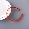 Minimalist red fabric-wrapped 1cm headband for girls' DIY hair accessories - Red