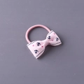 Élastique à cheveux rose avec nœud, motif ancre marine et étoiles pour les filles - Rose Avec Motif De Flèche