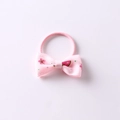 Élastique à cheveux rose avec nœud, motifs fleurs et pastèque pour fillettes - Pastèque