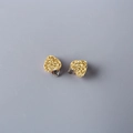 Kids clip-on heart earrings with gold glitter finish for non-pierced ears - Gold Heart
