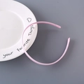 Classic 1cm light pink fabric-wrapped plastic headband for girls DIY hair accessories - Pink