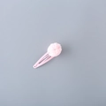 Fermaglio per capelli rosa per bambine con fiore in rete e finitura in metallo laccato - Rosa Chiaro