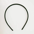 Simple black fabric covered 1cm plastic headband accessory for girls and DIY crafts - Black