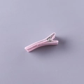 Light pink grosgrain ribbon wrapped alligator hair clip for DIY handmade hair accessories - 3.5cm All-inclusive / Pink