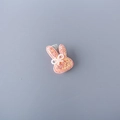 Pink glitter bunny hair clip with pearl bow decoration for little girls - Korean Pink