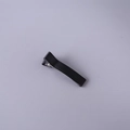 Zwarte 5cm met stof beklede metalen krokodillenklem voor handgemaakte haaraccessoires - 5cm Half Omwikkeld / Zwart