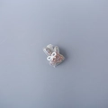 Cute bunny hair clip for girls with colorful glitter and white pearl bow decoration - Light Gray