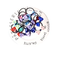 Bulk set of cute colorful polka dot bow hair ties for girls with high elastic bands - Random Floral Polka Dot Style