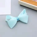 Pinza para el pelo con lazo azul claro brillante hecho a mano para niñas - Azul claro