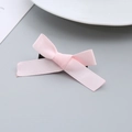 Barrette à cheveux avec nœud en ruban rose clair pour femmes et enfants - Rose