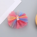 Nœud pour cheveux enfant en maille dégradée avec princesse dessin animé et paillettes - 2# Barrette Poupée