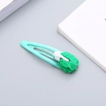 Fermaglio per capelli BB verde menta con carino cavolo in resina per bambine - Cavolo
