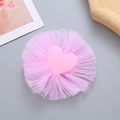 Rosa Herz-Haarclip für Mädchen mit weichem Tüll und im Dunkeln leuchtendem Effekt-Finish - Rosa Herz