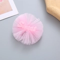 Pink mesh flower hair clip with Sweet letter centerpiece for girls and toddlers - Pink Letter Style