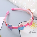 Cerchietto rosa per bambine con stelle glitterate sfumate e denti interni antiscivolo - Stella Sfumata