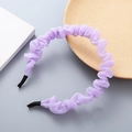 Cerchietto in rete a pieghe viola chiaro per donna con design a balze e punte antiscivolo - Viola chiaro