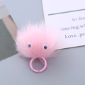 Plüschiger rosa Monster-Ring mit flauschiger Textur und Wackelaugen für Kinder - Rosa