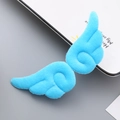 Hemelblauwe pluche engelenvleugel haarspeldjes voor kinderen van zachte stof - Eendensnavelclip (Blauw)