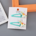 Pinzas para el cabello de unicornio blanco brillante en azul claro en tarjeta - 7# Estilo Unicornio Azul Lago
