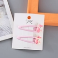 Set de horquillas de unicornio rosa para niñas con purpurina en tarjeta blanca - 8# Estilo Unicornio Rosa Pálido