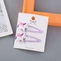 Set de pinzas para el cabello de unicornio morado con purpurina para niñas - 9# Estilo Unicornio Púrpura Claro
