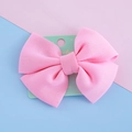 Fermaglio per capelli con grande fiocco rosa su carta da esposizione gioielli - Rosa