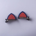 Paire de barrettes mignonnes pour enfants avec oreilles de chat rouges brillantes - Forme Oreilles de Chat / Oreilles de Chat Bleu Marine