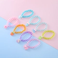 Kids DIY bracelet set with 8 colorful resin bead styles and cute glitter pendants - 6pcs Set