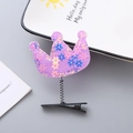 Cute purple crown spring hair clip with colorful sequins and mesh for girls - Sequin Crown Purple