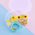 Herzförmige Geschenkbox mit gelben Sonnenblumen-Clips und Perlenarmband-Schmuckset - Gelb