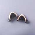 Pinces à cheveux mignonnes en forme d'oreilles de chat à paillettes noires et feutre crème - Forme Oreilles de Chat / Oreilles de Chat Noires