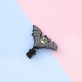 Fermaglio per capelli a pipistrello di Halloween nero con occhi verde neon - Pipistrello