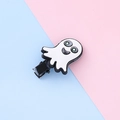 Barrette à cheveux d'Halloween fantôme blanc mignon en PVC souple avec pince métallique - Style Fantôme 2