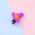 Pince à cheveux Halloween chapeau de sorcière violet en PVC souple sur clip bec de canard - Chapeau de Sorcière