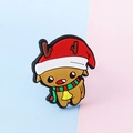 Cartoon-Rentier-PVC-Schuhstecker für Clogs mit Weihnachtsmütze und buntem Schal - Rentier 1#