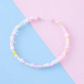 Colorful handmade seed bead chain with pink and yellow beads for jewelry making - Multi-Color Mix (4#)