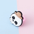 Anello teschio a cartone animato con cappello in PVC morbido per gioielli Halloween - Modello Teschio 3