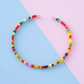 Colorful handmade seed bead necklace with vibrant multicolor beads and metal lobster clasp - Rainbow Color (6#)