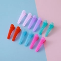 Lot de 12 barrettes à cheveux translucides pour enfants en couleurs pastel vives assorties - Couleurs Mélangées Aléatoires